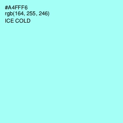 #A4FFF6 - Ice Cold Color Image
